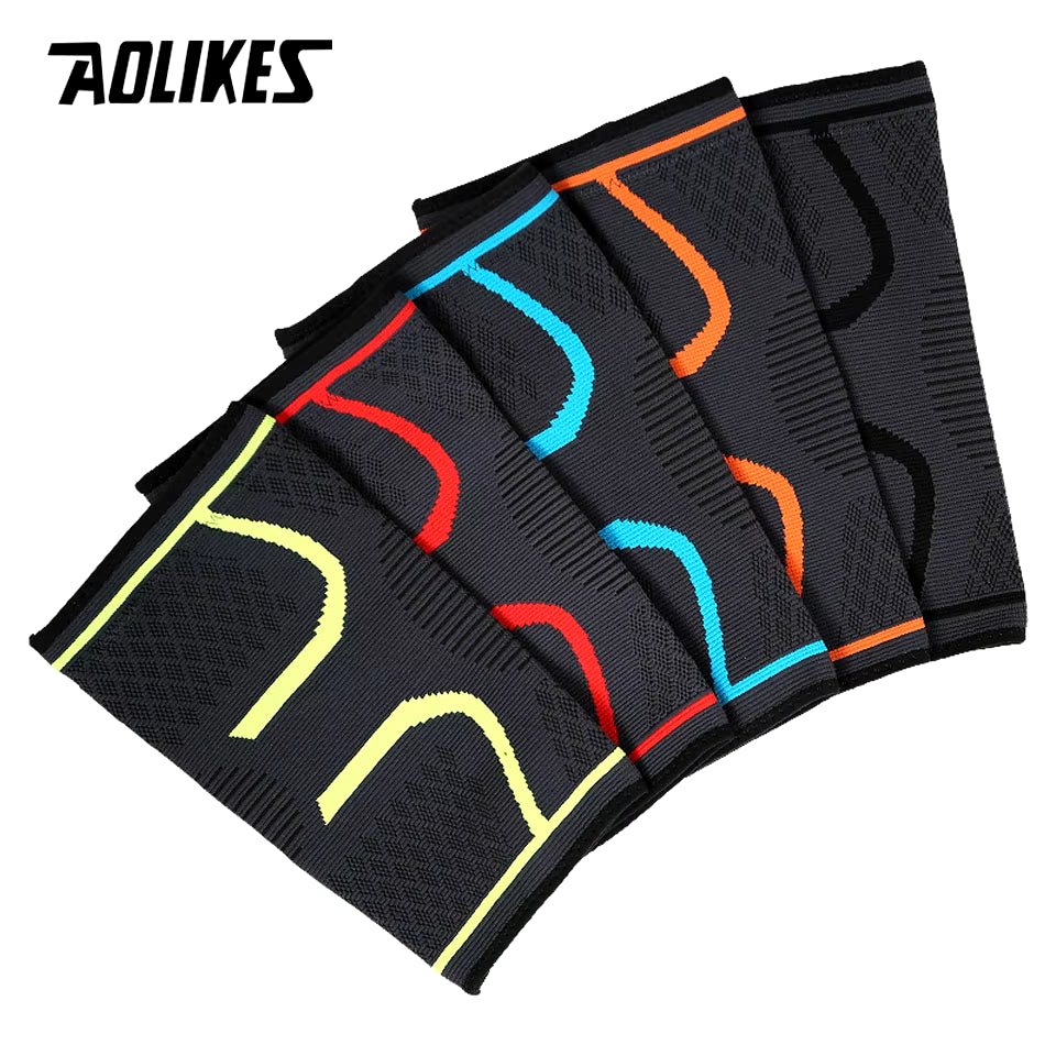 Fitness Compression Knee Sleeve - Elastic Nylon Support Brace for Running, Cycling, and Basketball
