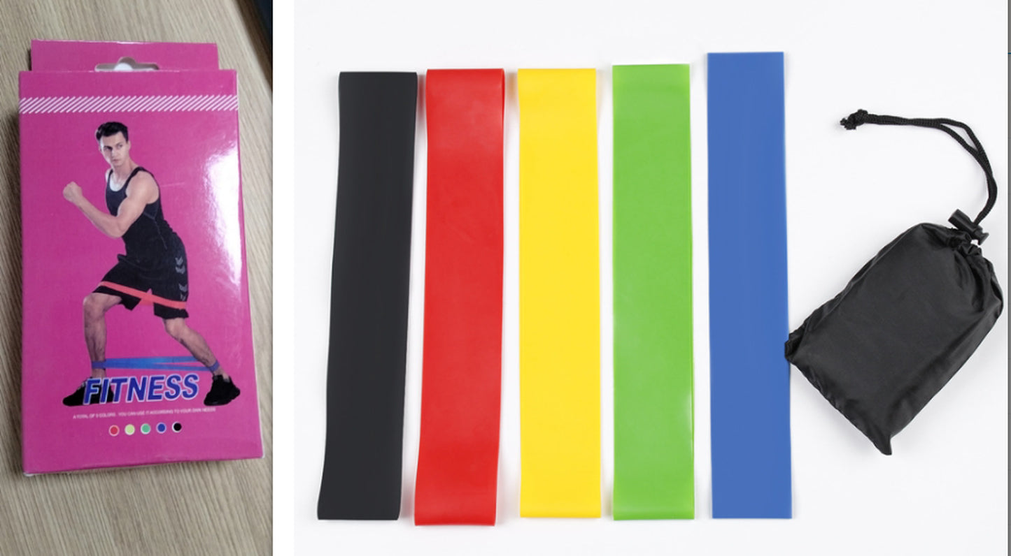 5-Level Resistance Rubber Yoga Training Bands.
