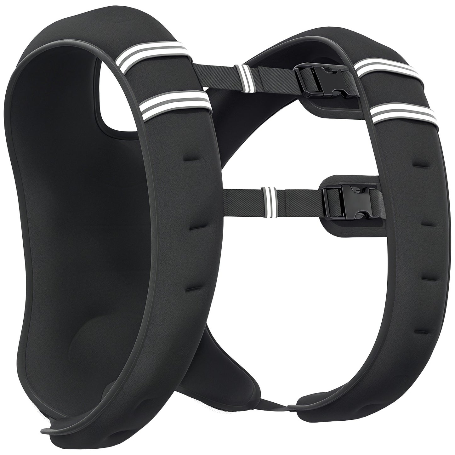 Adjustable 5 kg Weight Vest in Black Oxford Fabric