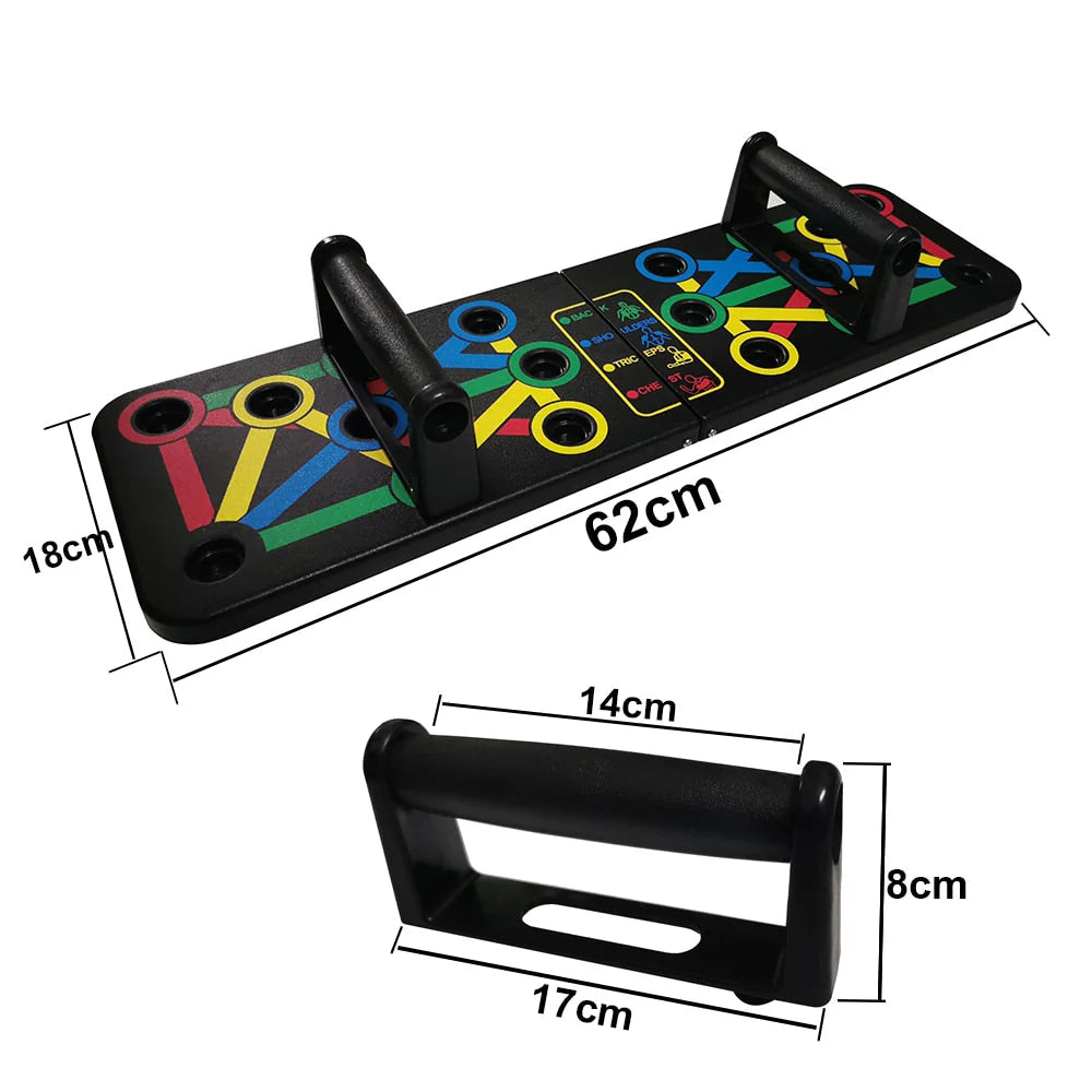 14 in 1 Push-Up Rack Board Push-Up Stand Training Workout Gym Equipment for ABS Abdominal Muscle Building.