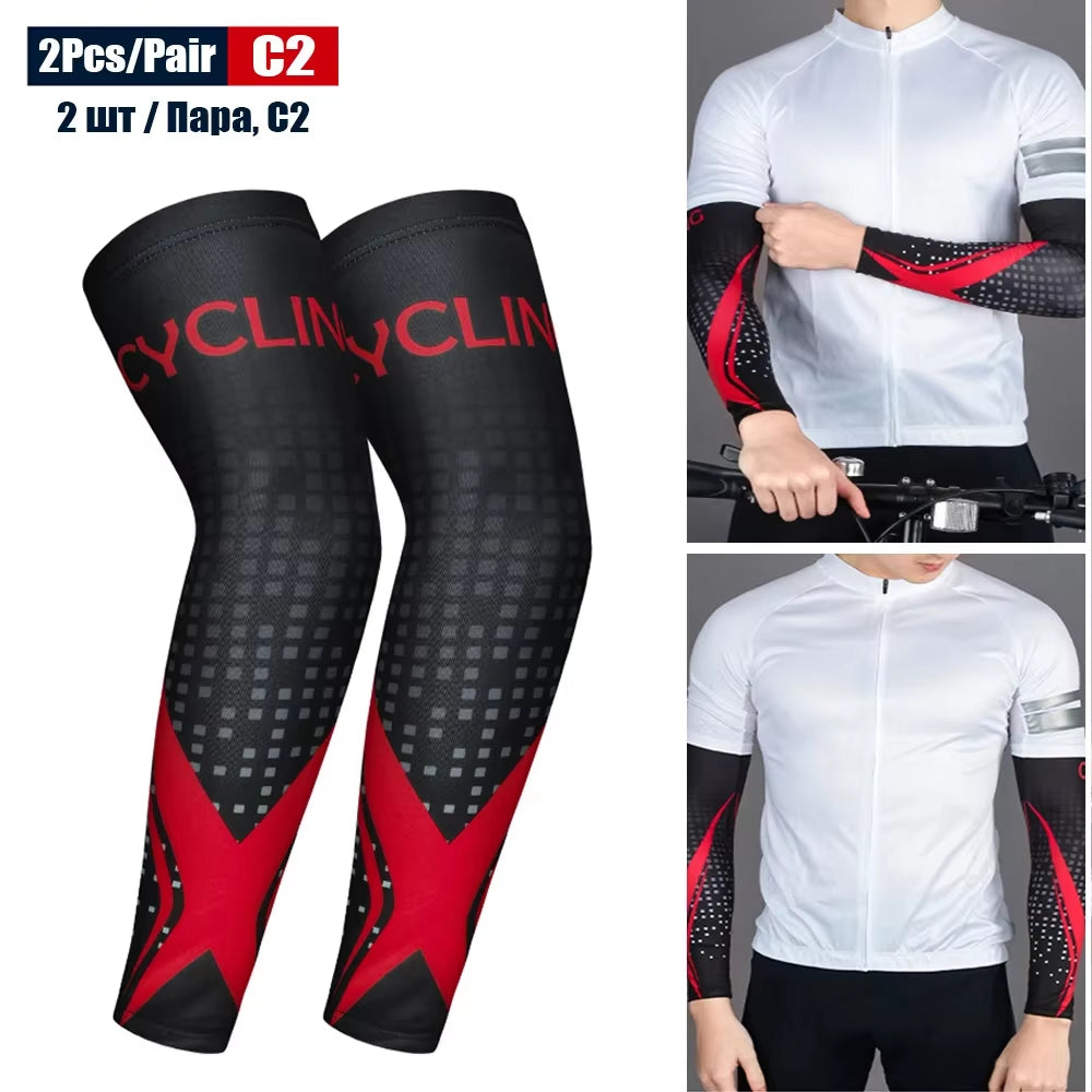 Sports Compression Arm Sleeves with UV Protection for Cycling, Running, Basketball, Football, and Fishing