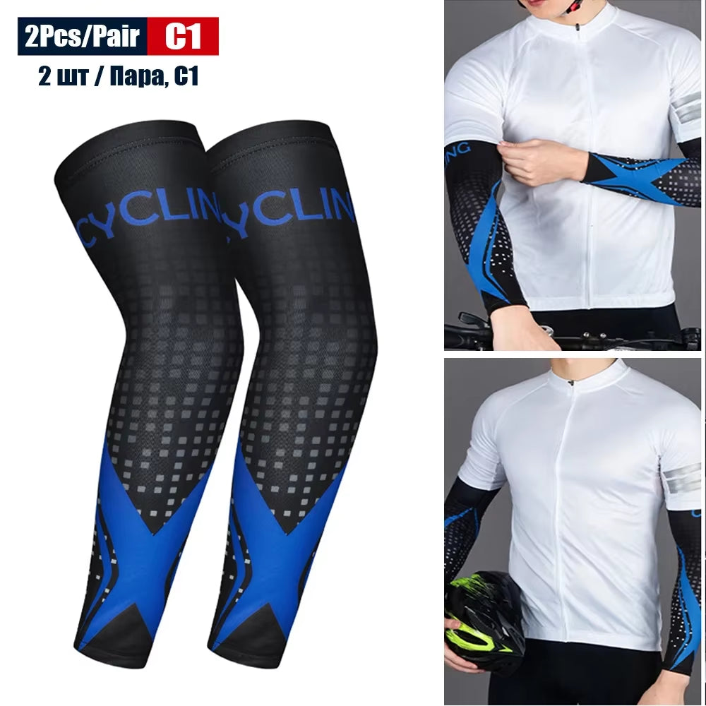 Sports Compression Arm Sleeves with UV Protection for Cycling, Running, Basketball, Football, and Fishing