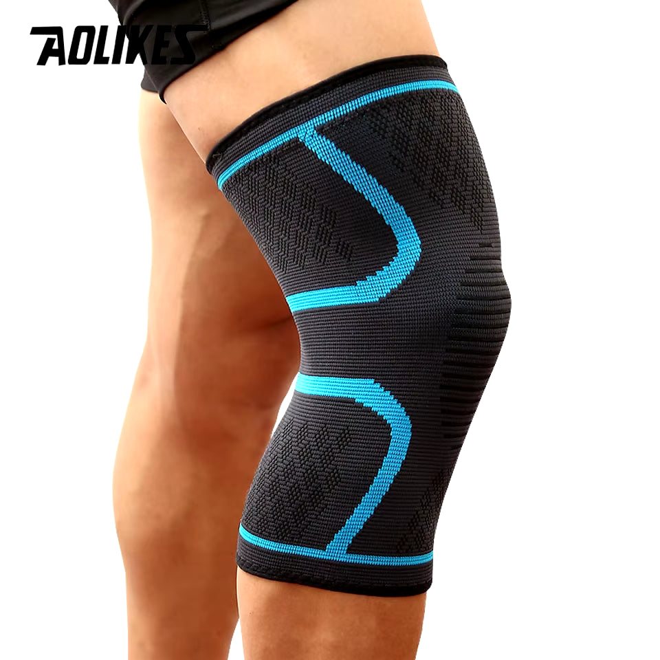 Fitness Compression Knee Sleeve - Elastic Nylon Support Brace for Running, Cycling, and Basketball