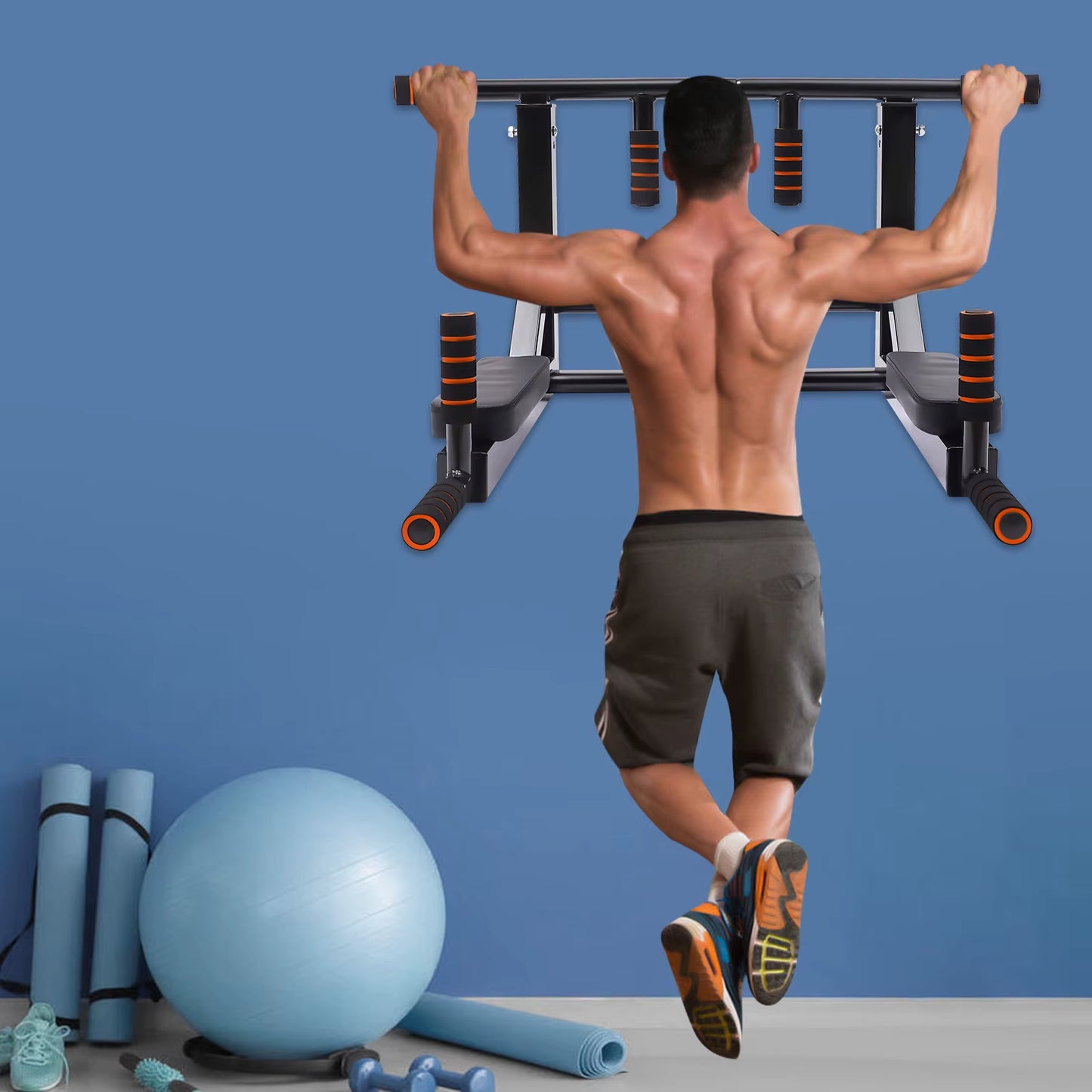 NBR Steel Gymnastics Practice Bar and Multifunctional Dip Station for Home Gym Fitness Training Equipment