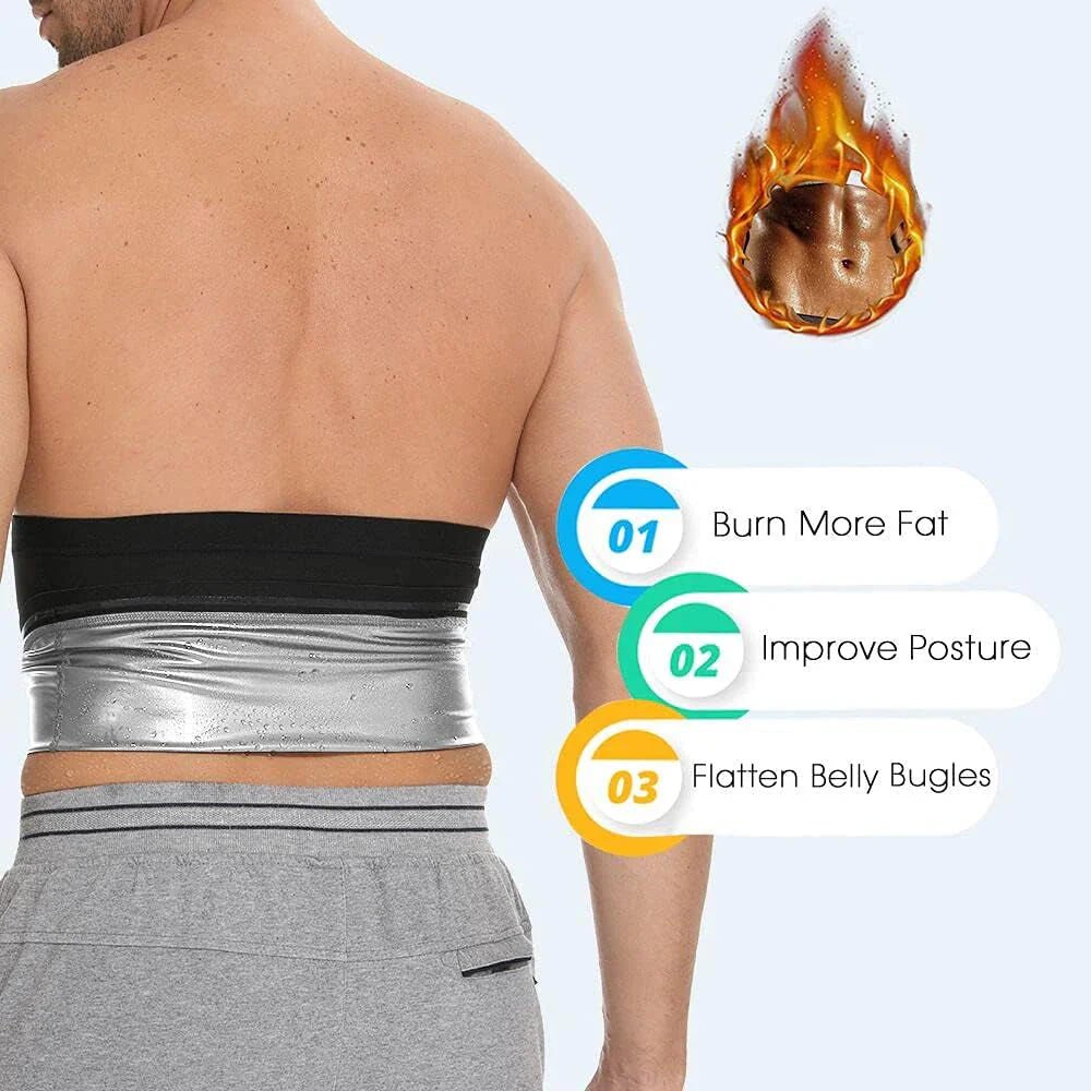 Sauna Waist Trimmer Belt for Men.