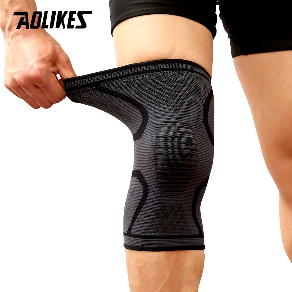 Fitness Compression Knee Sleeve - Elastic Nylon Support Brace for Running, Cycling, and Basketball