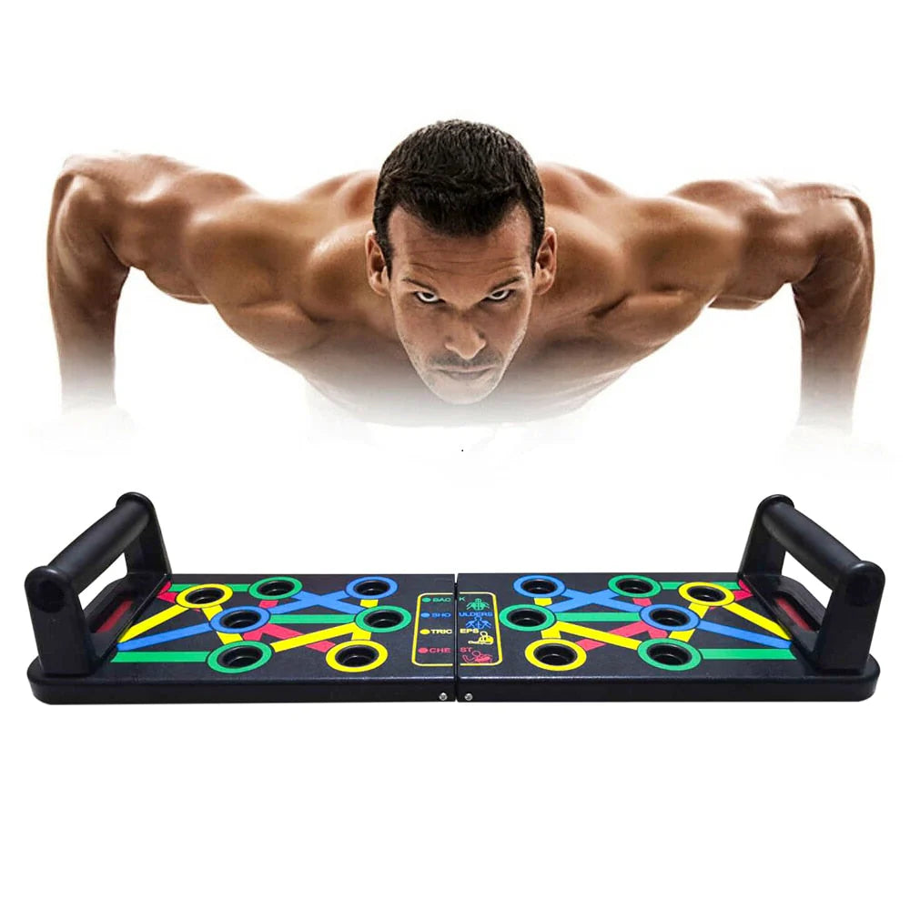 14 in 1 Push-Up Rack Board Push-Up Stand Training Workout Gym Equipment for ABS Abdominal Muscle Building.