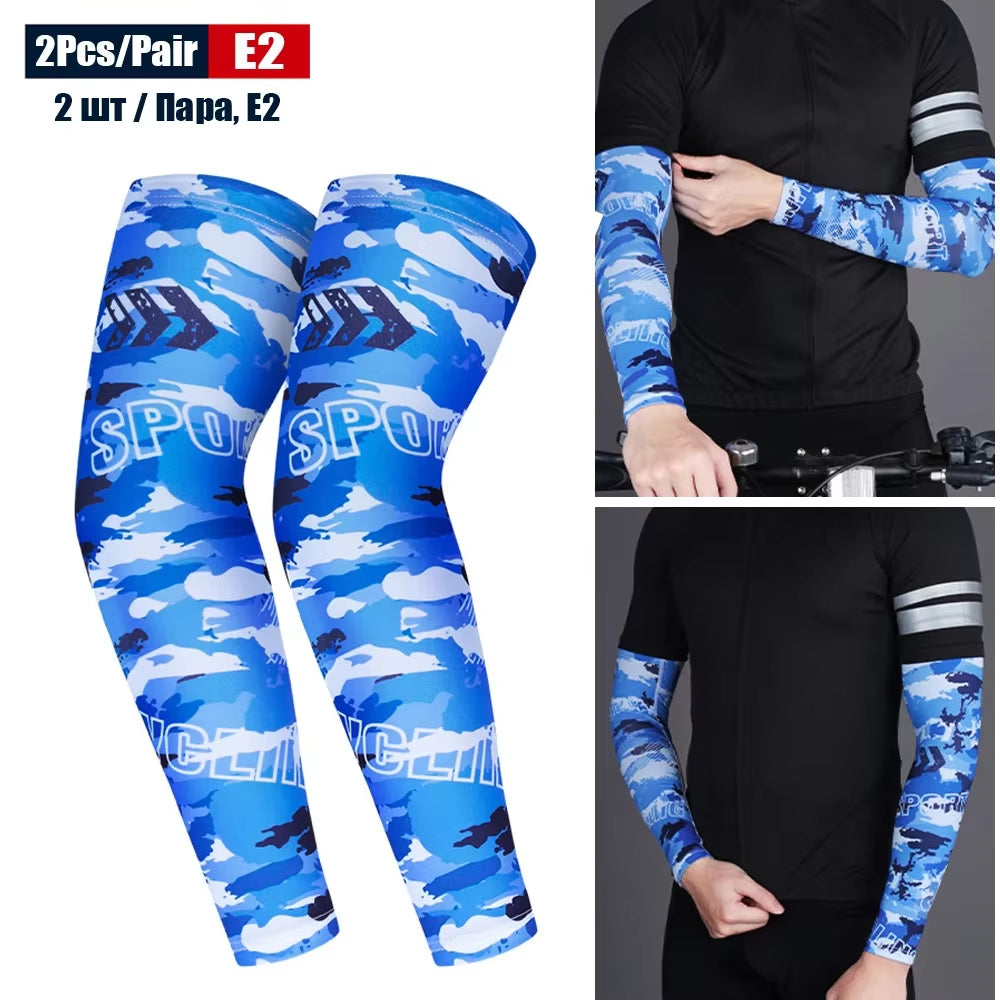 Sports Compression Arm Sleeves with UV Protection for Cycling, Running, Basketball, Football, and Fishing