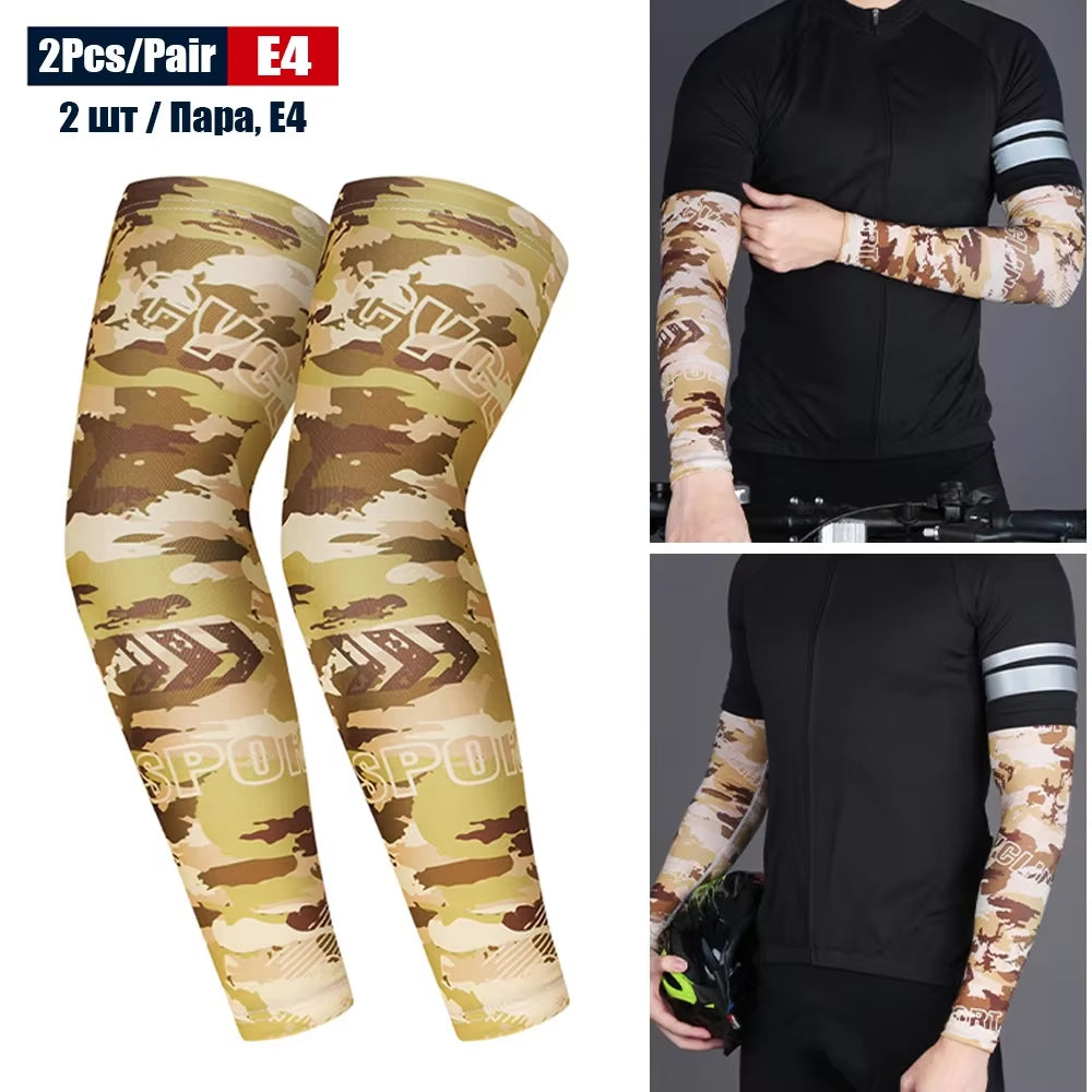 Sports Compression Arm Sleeves with UV Protection for Cycling, Running, Basketball, Football, and Fishing