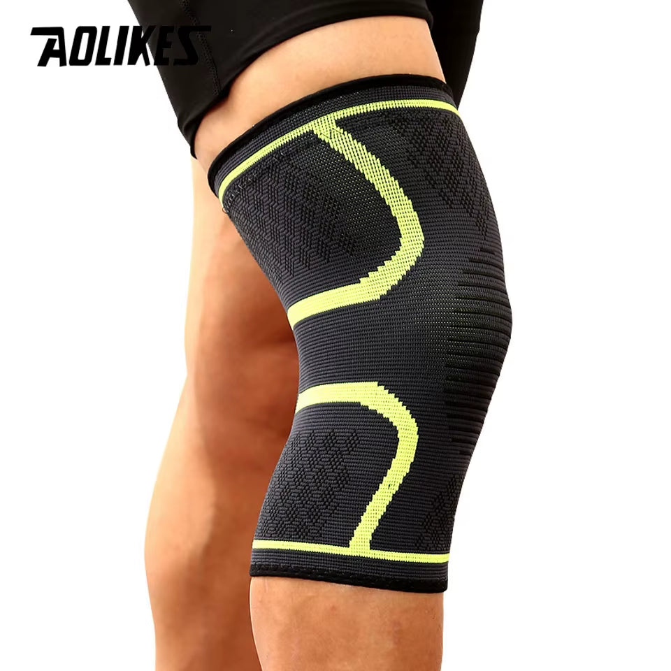Fitness Compression Knee Sleeve - Elastic Nylon Support Brace for Running, Cycling, and Basketball
