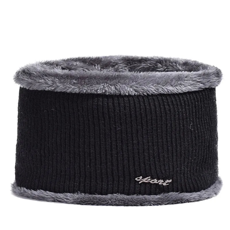 New Winter Men'S Hat β Outdoor Ear Protection Warm Knitted Cap with Windproof Visor, Thick Bicycle Scarf Cap for Men.