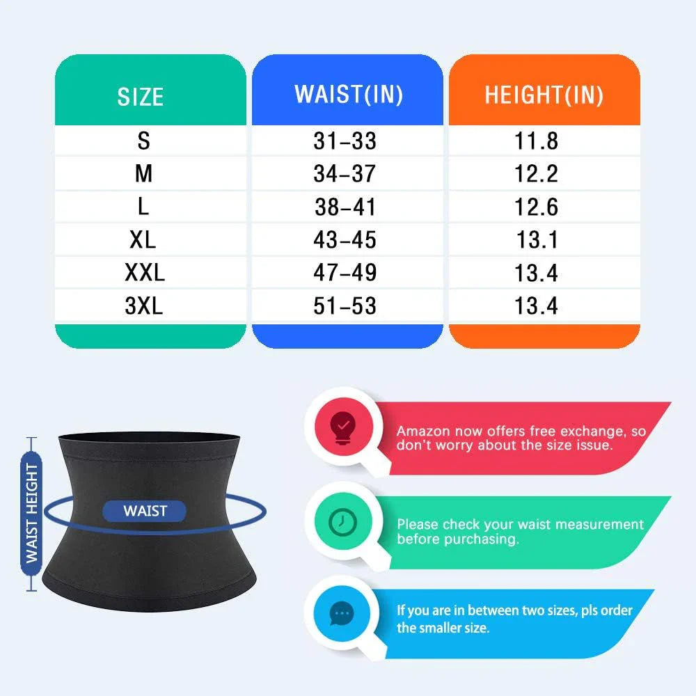 Sauna Waist Trimmer Belt for Men.