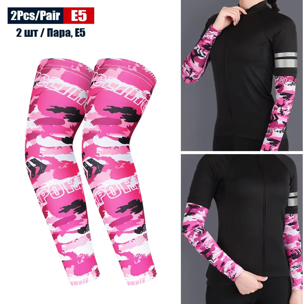 Sports Compression Arm Sleeves with UV Protection for Cycling, Running, Basketball, Football, and Fishing
