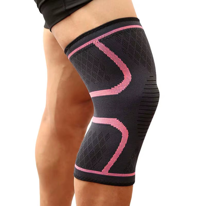 Fitness Compression Knee Sleeve - Elastic Nylon Support Brace for Running, Cycling, and Basketball