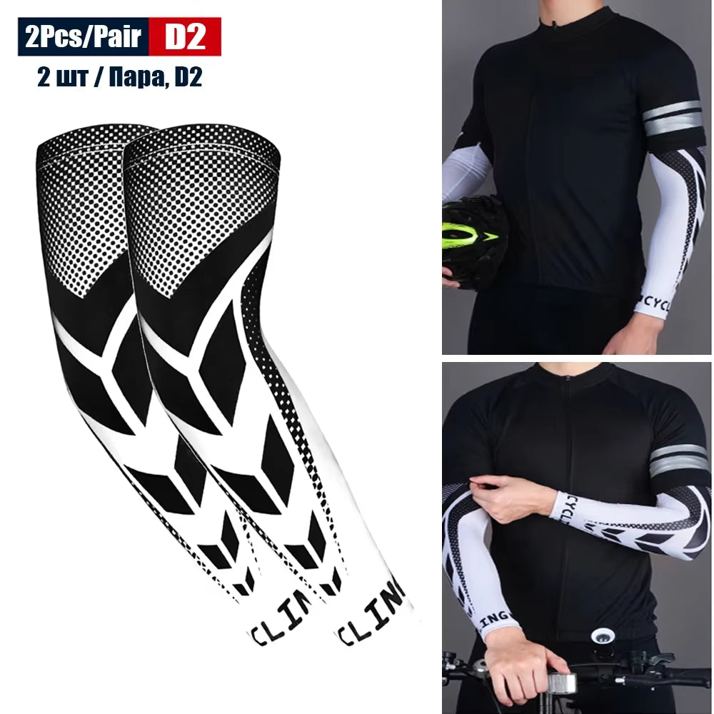 Sports Compression Arm Sleeves with UV Protection for Cycling, Running, Basketball, Football, and Fishing