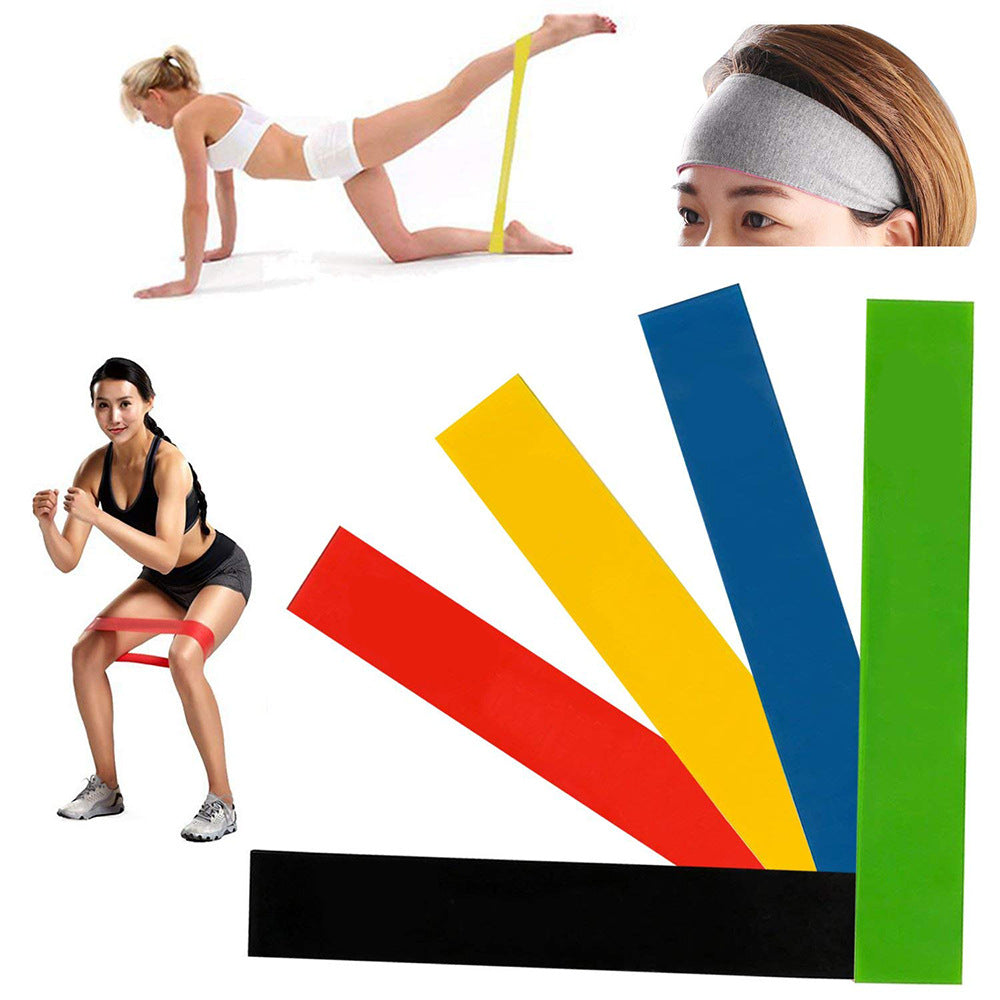 5-Level Resistance Rubber Yoga Training Bands.