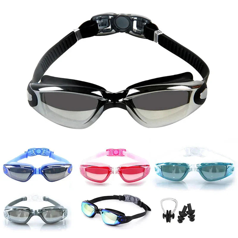 Swimming Goggles for Men & Women β Anti-Fog UV Protection, Waterproof, Adjustable Silicone Swim Goggles for Adults & Kids.