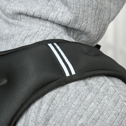 Adjustable 5 kg Weight Vest in Black Oxford Fabric
