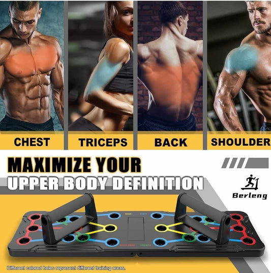 14 in 1 Push-Up Rack Board Push-Up Stand Training Workout Gym Equipment for ABS Abdominal Muscle Building.