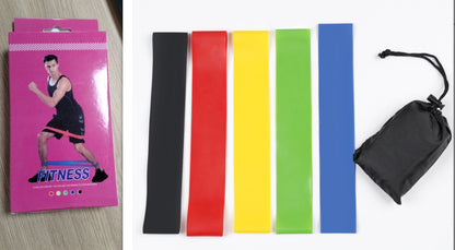 5-Level Resistance Rubber Yoga Training Bands.
