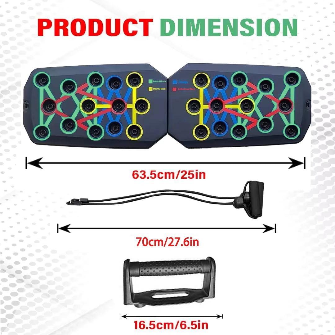 Push-Up Board Set Portable Multifunctional Push-Up Bar Foldable Fitness Equipment for Chest Abdomen Arms/Back Training.