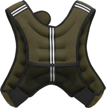 Weighted Vest for Strength Training and Fitness - Available in 11lbs and 18lbs for Men and Women, Ideal for Running, Muscle Building, and Weight Loss.