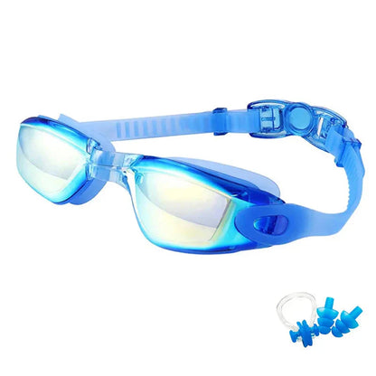 Swimming Goggles for Men & Women – Anti-Fog UV Protection, Waterproof, Adjustable Silicone Swim Goggles for Adults & Kids.