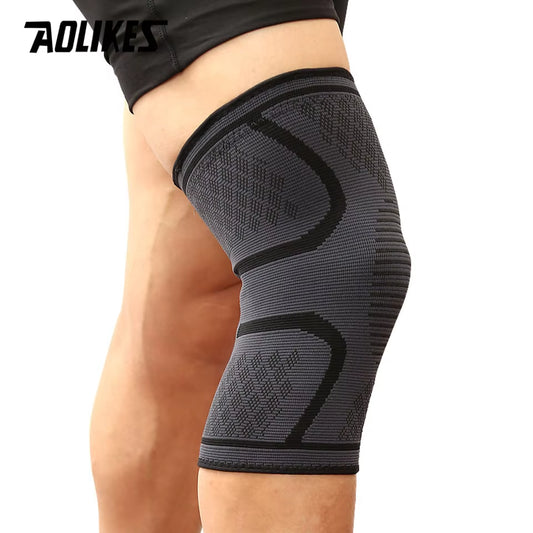 Fitness Compression Knee Sleeve - Elastic Nylon Support Brace for Running, Cycling, and Basketball