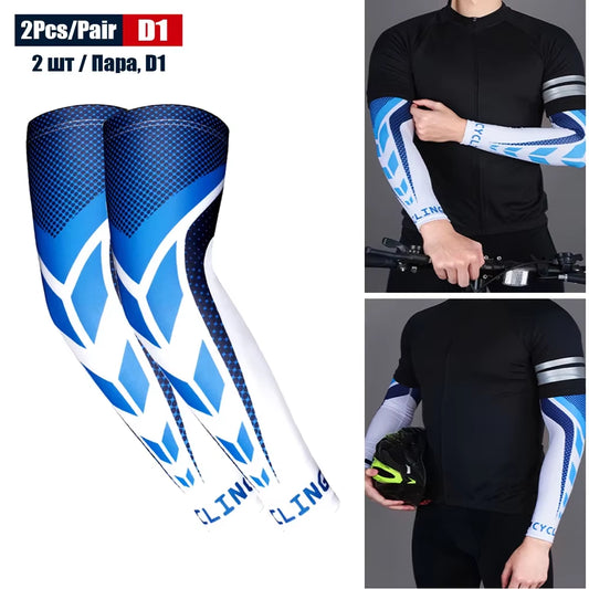 Sports Compression Arm Sleeves with UV Protection for Cycling, Running, Basketball, Football, and Fishing