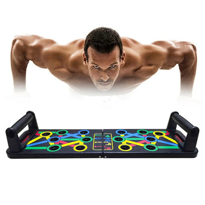 14 in 1 Push-Up Rack Board Push-Up Stand Training Workout Gym Equipment for ABS Abdominal Muscle Building.