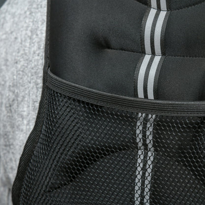 Adjustable 5 kg Weight Vest in Black Oxford Fabric