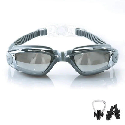 Swimming Goggles for Men & Women – Anti-Fog UV Protection, Waterproof, Adjustable Silicone Swim Goggles for Adults & Kids.