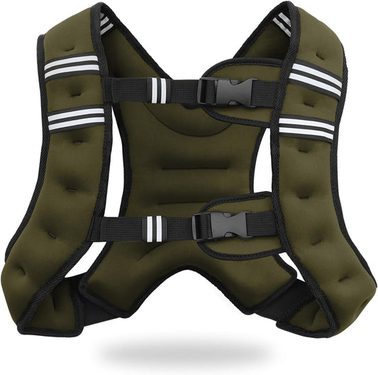 Weighted Vest for Strength Training and Fitness - Available in 11lbs and 18lbs for Men and Women, Ideal for Running, Muscle Building, and Weight Loss.
