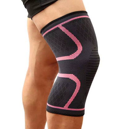 Fitness Compression Knee Sleeve - Elastic Nylon Support Brace for Running, Cycling, and Basketball