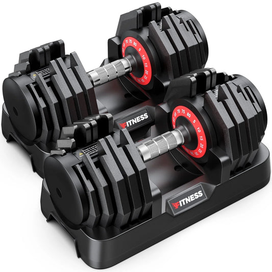 160Lb(80Lbs*2) Adjustable Dumbbells Set,16 in 1 Quick-Select 5-80Lbs Weight Adjustable Dumbbells for Full Body Home Workout.