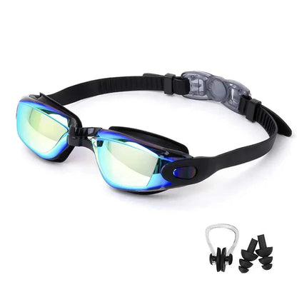 Swimming Goggles for Men & Women – Anti-Fog UV Protection, Waterproof, Adjustable Silicone Swim Goggles for Adults & Kids.